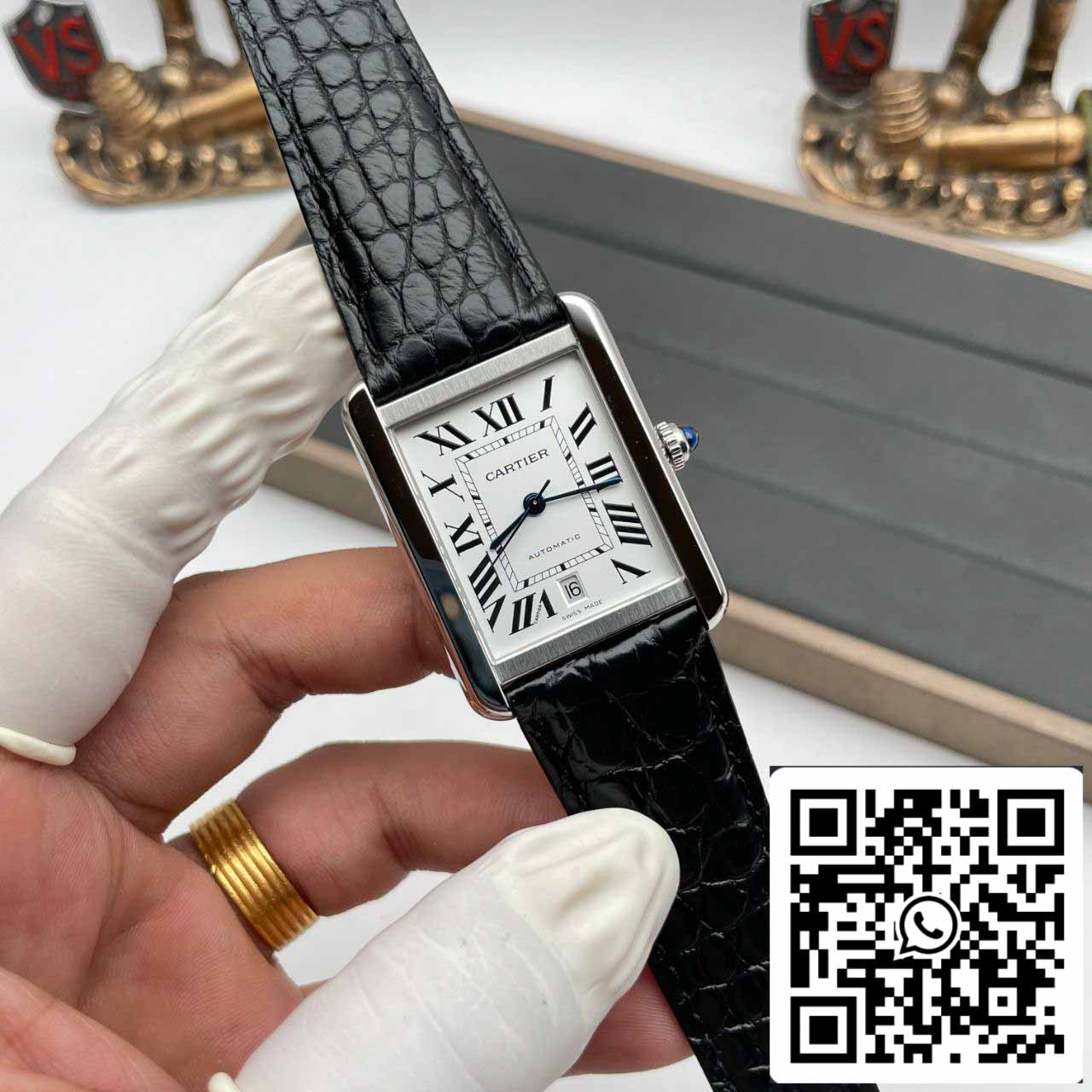 Cartier Tank W5200027 1:1 Best Edition AF Factory Silberweißes Zifferblatt