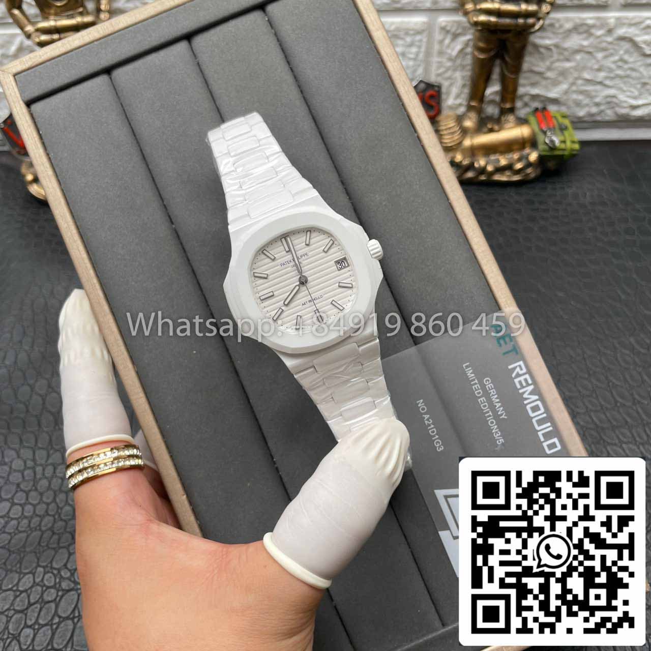 [AET modifiziert] Patek Philippe Nautilus 5711 Keramik weißes Zifferblatt 1:1 Beste Edition