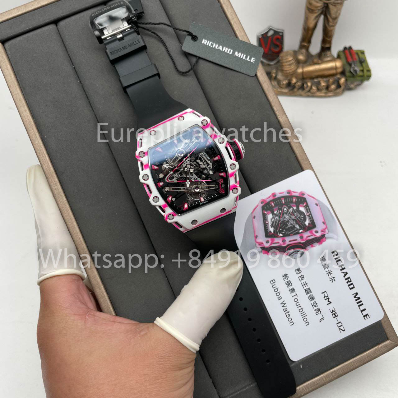 Richard Mille Bubba Watson Tourbillon RM38-02  1:1 Best Edition Velcro Fabric Black Strap