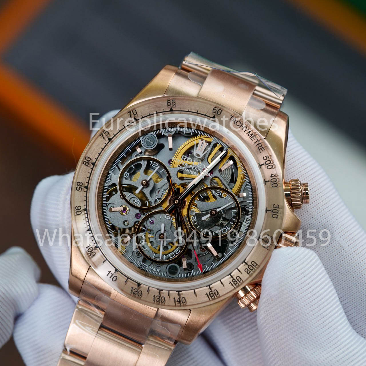 ADG Custom Rolex Daytona Skeleton Dial Artisans de Genève “Glacier” 1:1 Best Clone Rose Gold