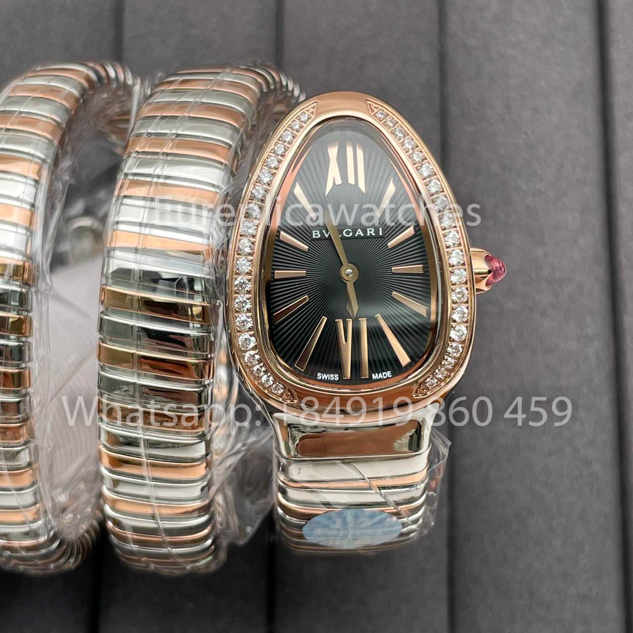 Bvlgari Serpenti 102532 1:1 Meilleure édition BV Factory Cadran noir diamant