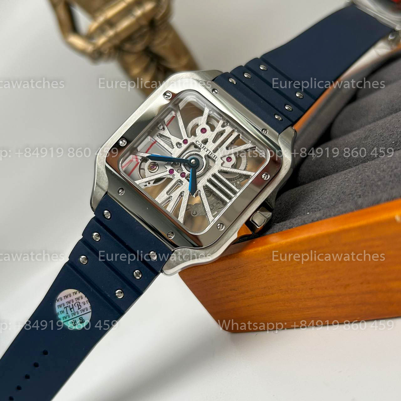 Cartier santos Skeleton 40mm  W2020018  THB Factory 1:1 Best Edition White bezel