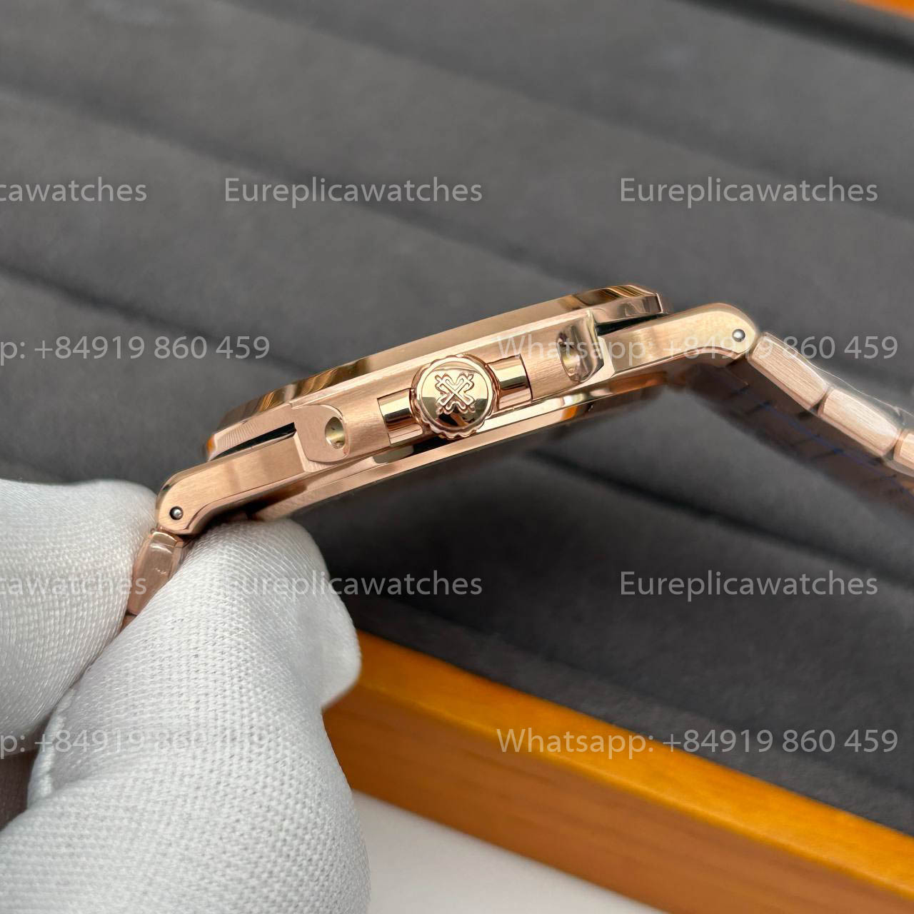 Patek Philippe Nautilus 5711R-001 Or rose 1:1 Meilleure version DDF Factory Cadran marron