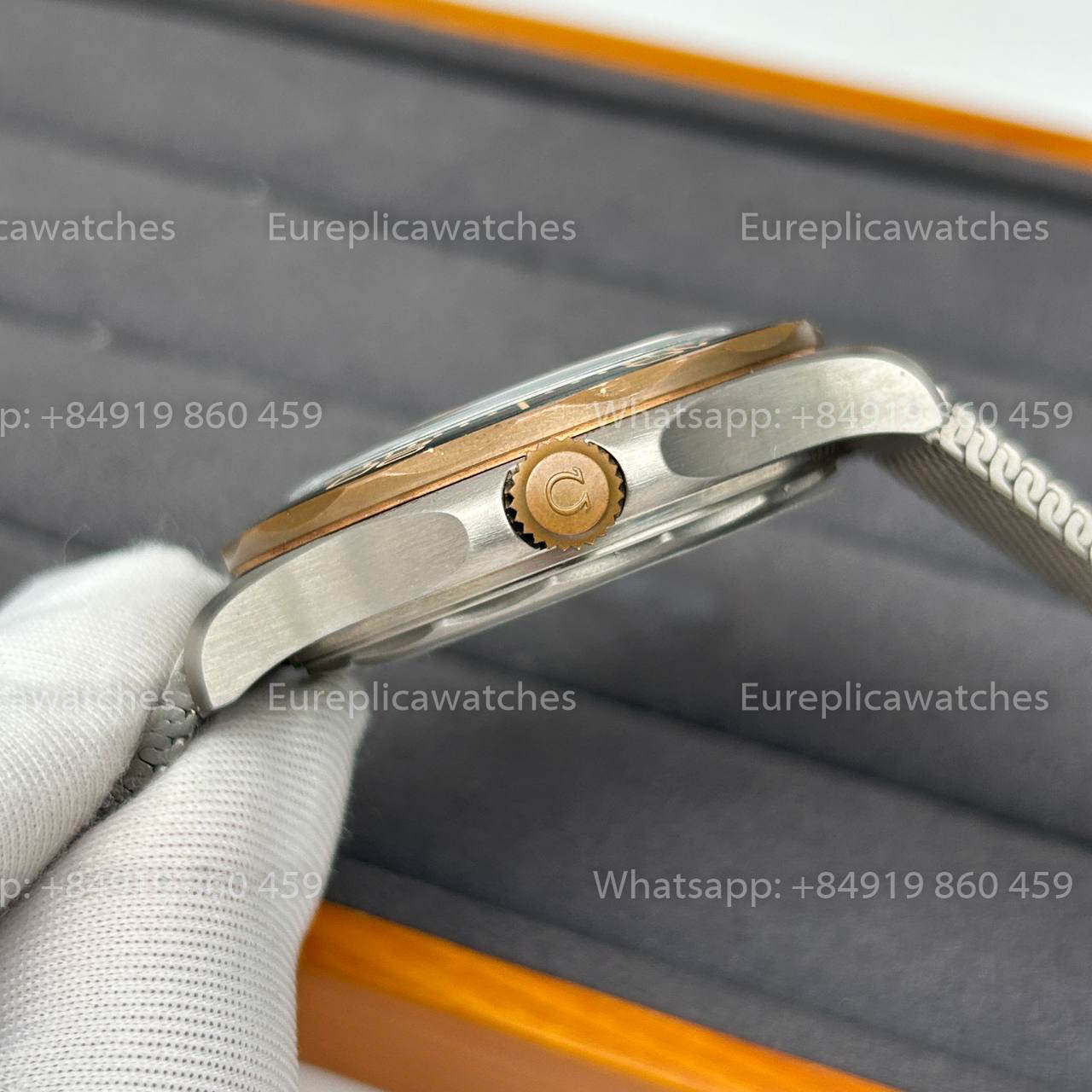 Omega Seamaster 210.90.42.20.10.001 Bronze Gold 007 1:1 Super Clone VS Factory Bracelet en maille de titane ultra-léger Édition