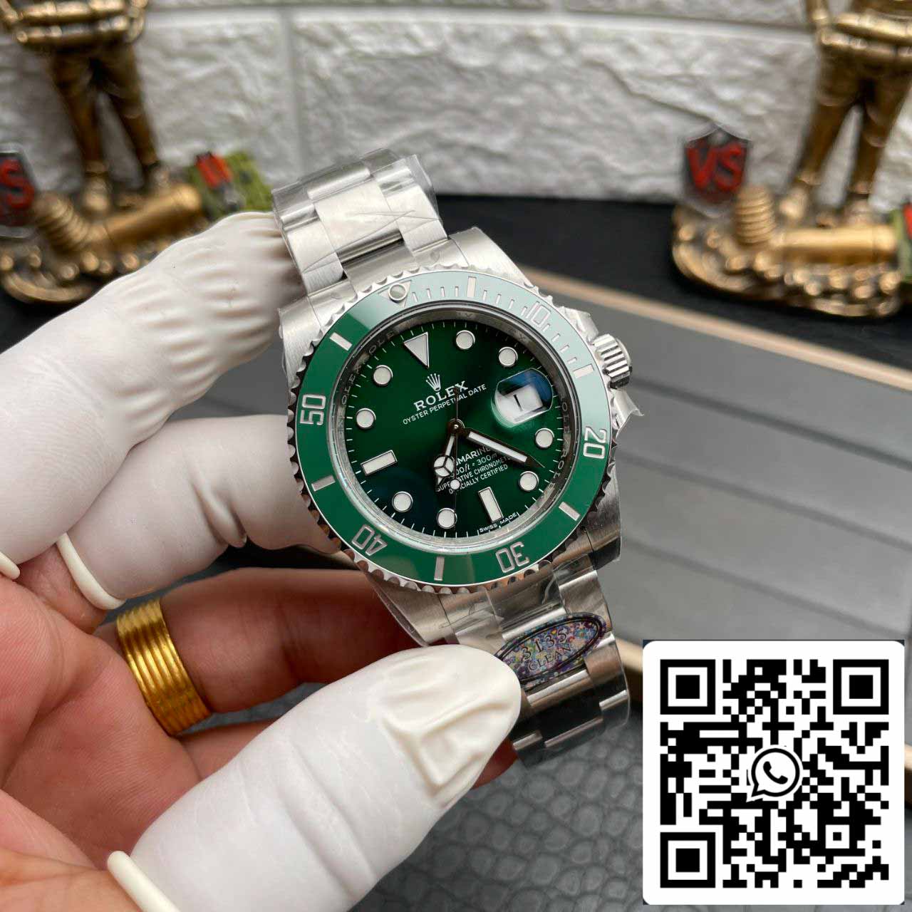 Rolex Submariner 116610LV-97200 40 mm 3135 Uhrwerk, Clean Factory V4, grünes Zifferblatt