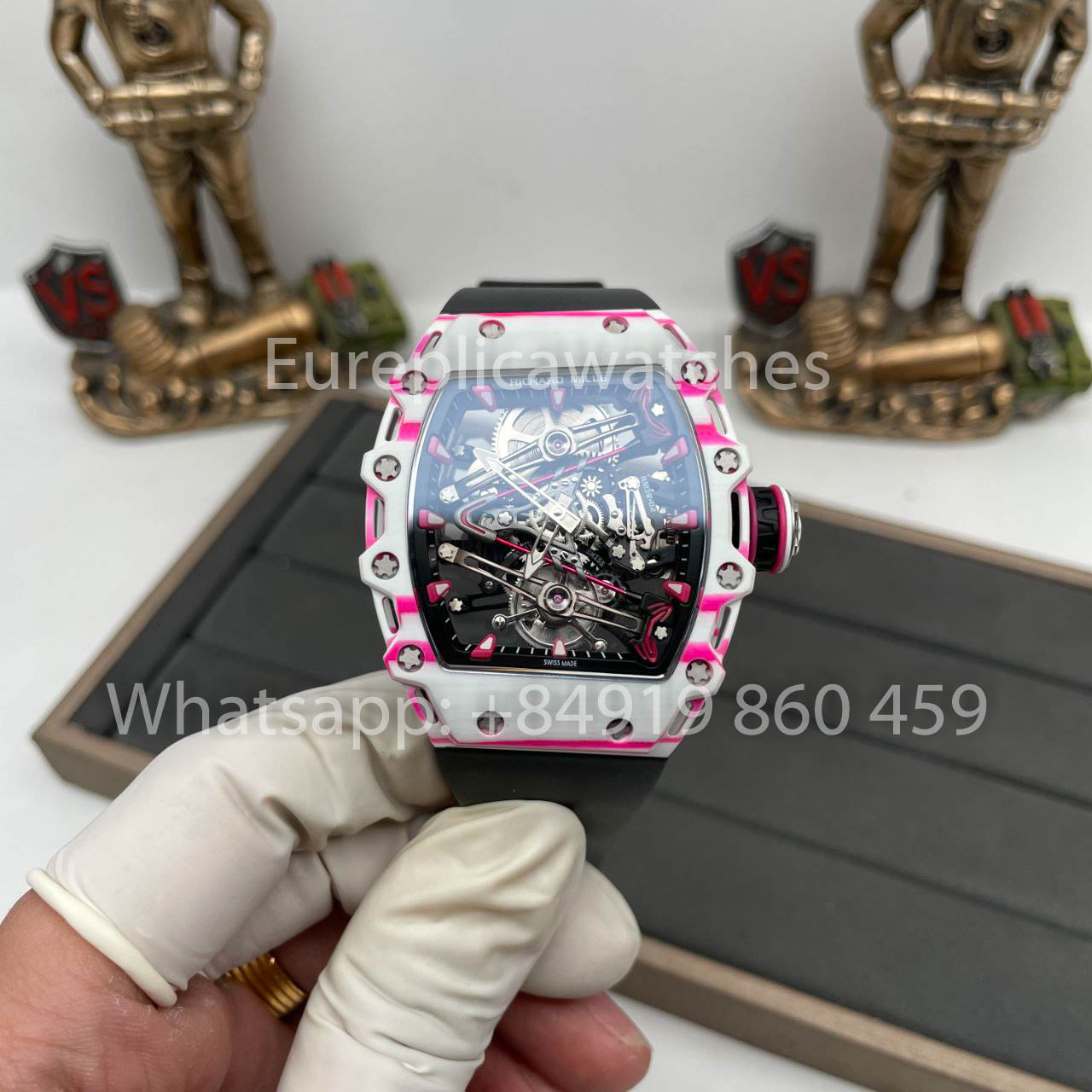 Richard Mille Bubba Watson Tourbillon RM38-02  1:1 Best Edition Velcro Fabric Black Strap