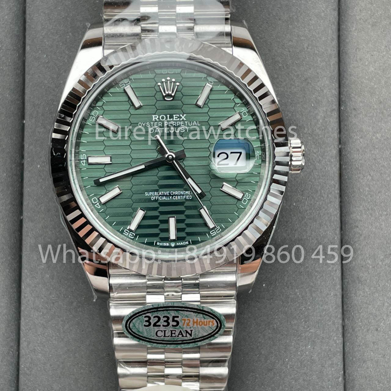 Rolex Datejust 41 Montre automatique pour homme avec cadran vert menthe 126334-0030 Meilleure édition 1:1 CF
