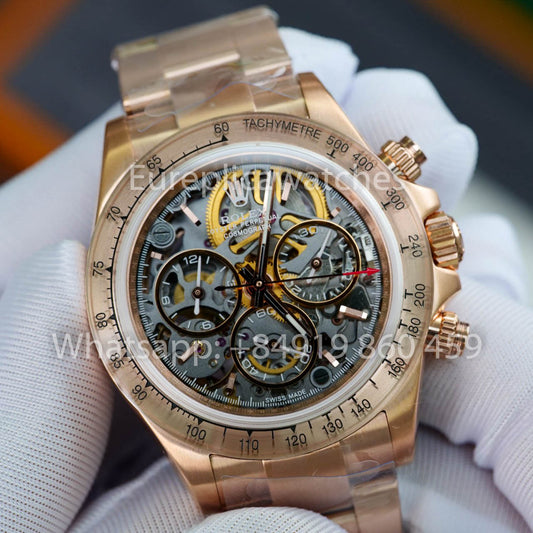ADG Custom Rolex Daytona Skeleton Dial Artisans de Genève “Glacier” 1:1 Best Clone Rose Gold