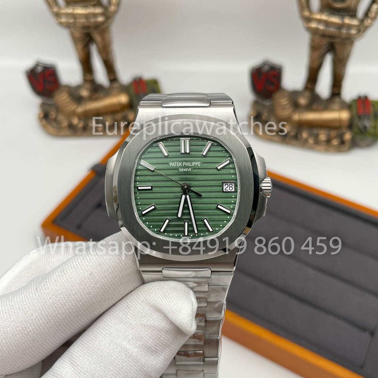 Patek Philippe Nautilus 5711/1A-014 Grünes Zifferblatt 1:1 Bester Klon 3K Fabrik Neueste Version SS