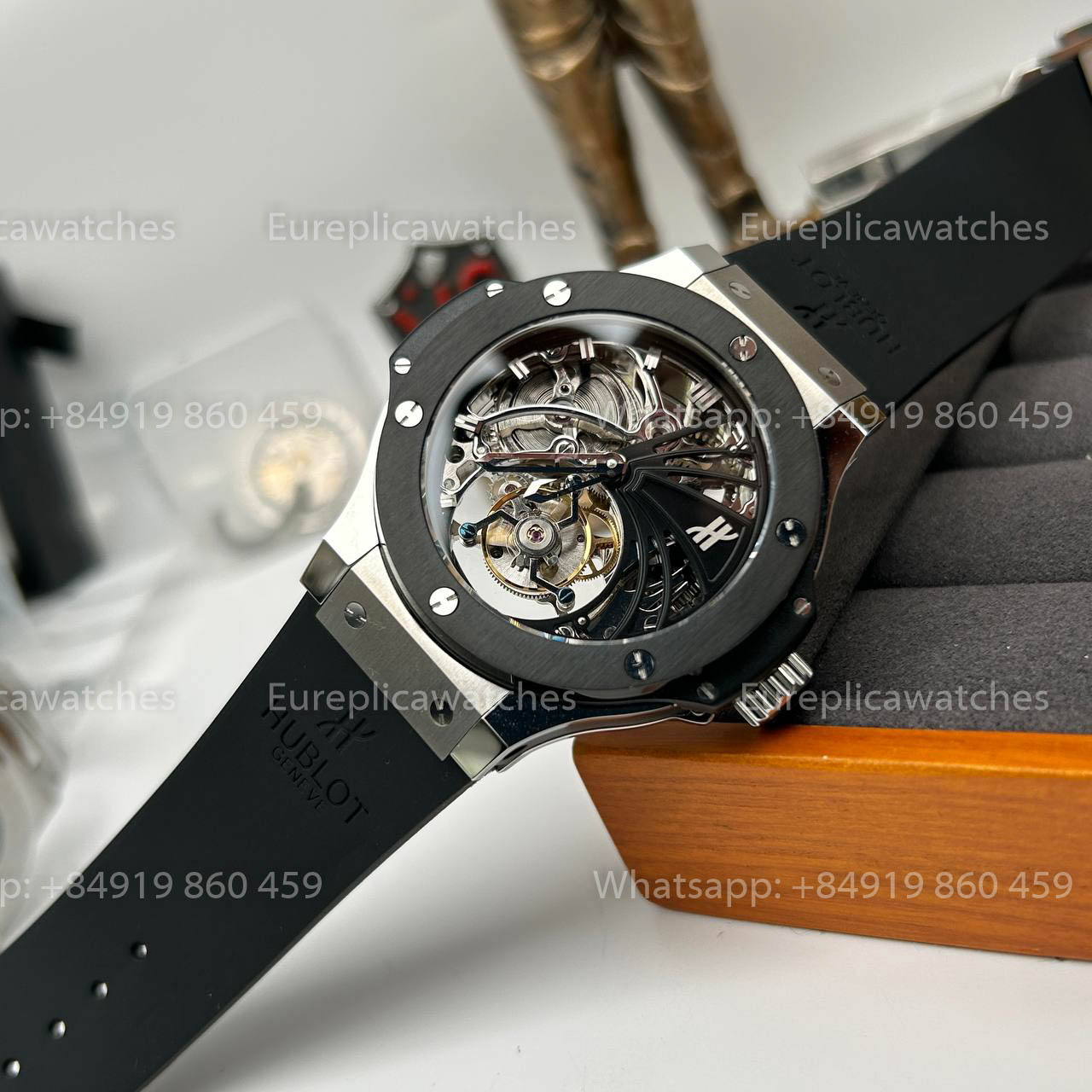 Hublot Big Bang Hollow Tourbillon 1:1 Best Version Ceramic Bezel Skeleton Dial