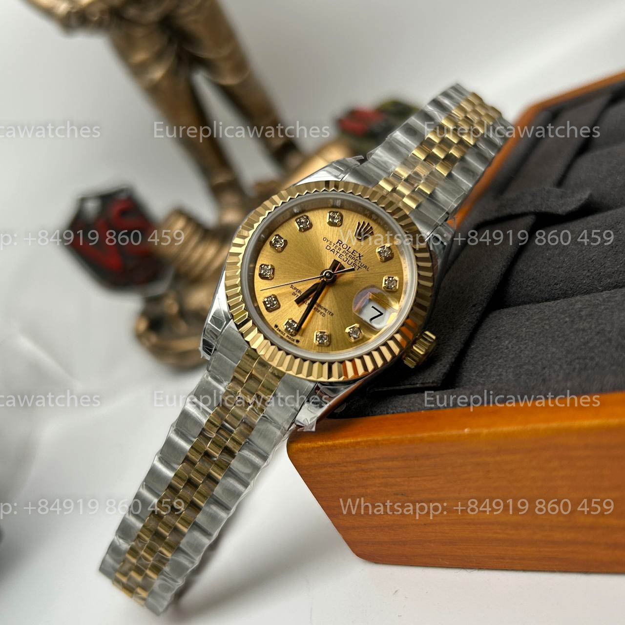 Rolex Lady Datejust 28 mm 1:1 Best Edition Schweizer Original importiertes NH05-Uhrwerk, 18-karätiges Goldzifferblatt