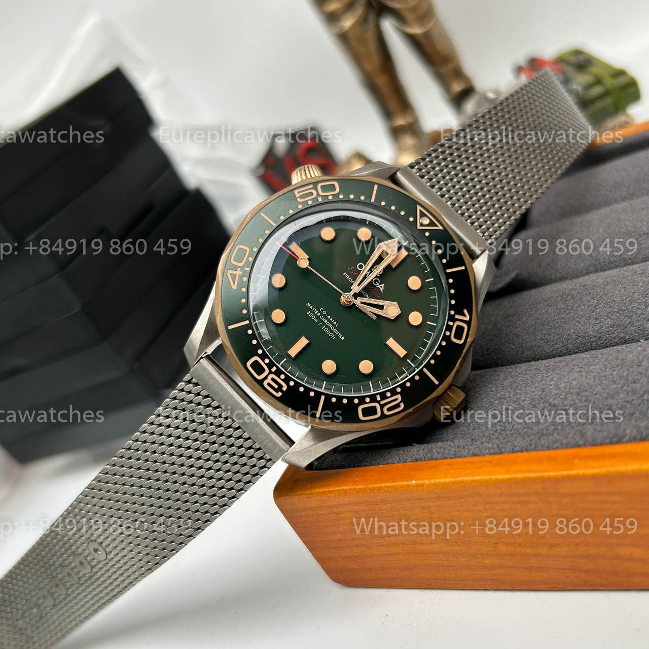 Omega Seamaster 210.90.42.20.10.001 Bronze Gold 007 1:1 Super Clone VS Factory Bracelet en maille de titane ultra-léger Édition