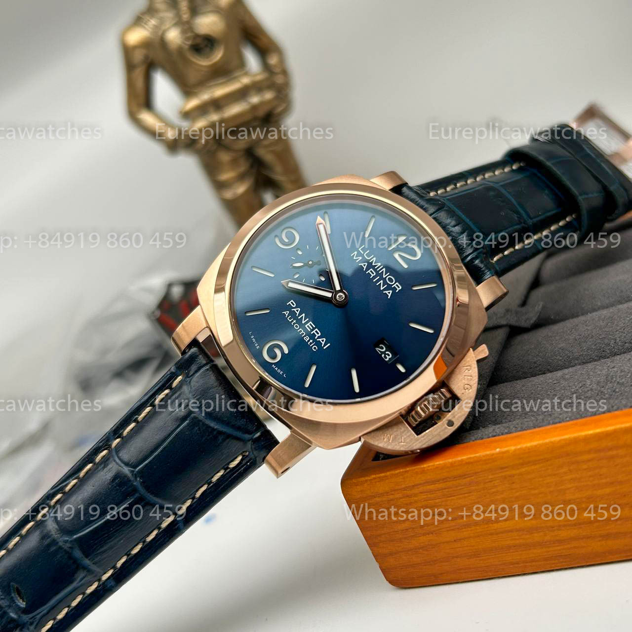 VSF FactoryPanerai Luminor Marina Goldtech PAM01112 1:1 Best Edition Blaues Zifferblatt Schweizer P9010