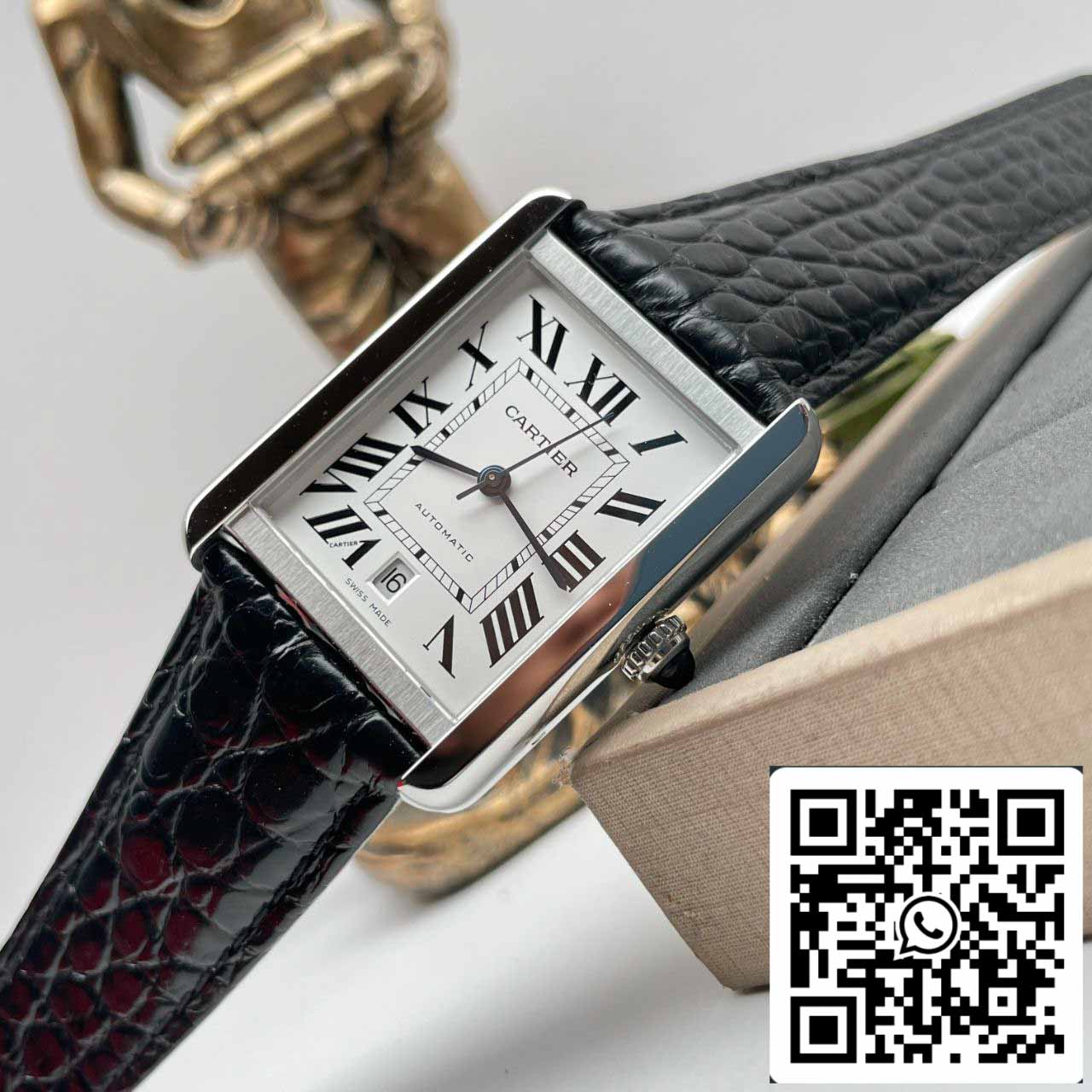 Cartier Tank W5200027 1:1 Best Edition AF Factory Silberweißes Zifferblatt