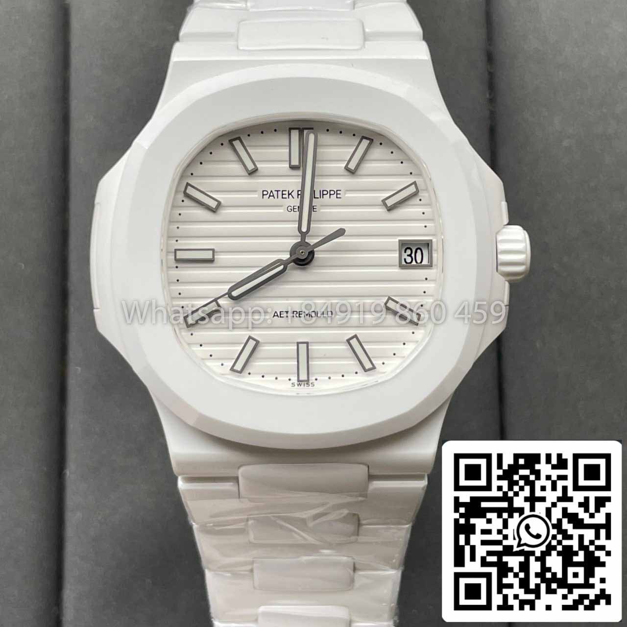 [AET modifiziert] Patek Philippe Nautilus 5711 Keramik weißes Zifferblatt 1:1 Beste Edition