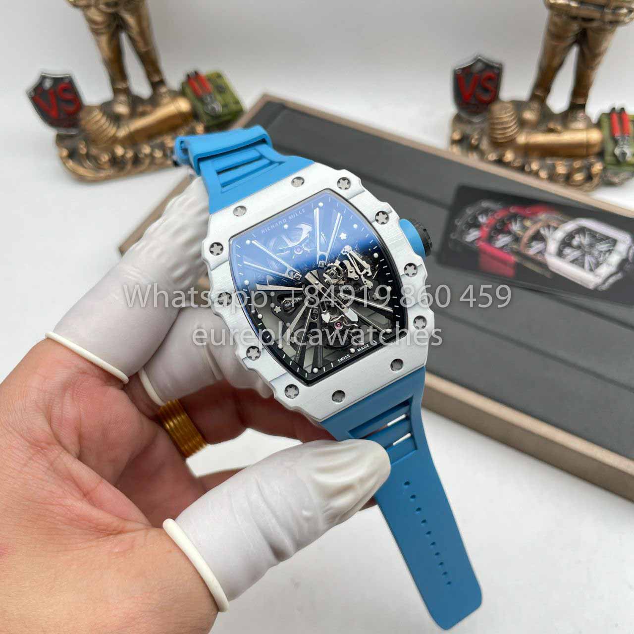 Richard Mille RM12-01 Tourbillon 1:1 Meilleure édition Bracelet bleu d'usine RM