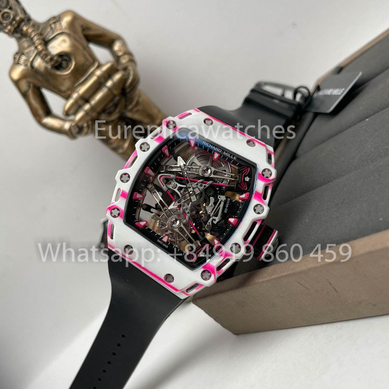Richard Mille Bubba Watson Tourbillon RM38-02  1:1 Best Edition Velcro Fabric Black Strap