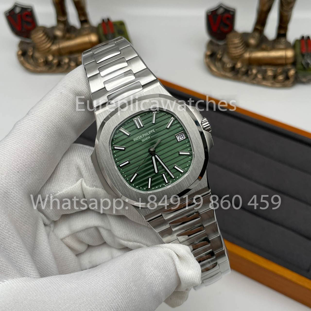 Patek Philippe Nautilus 5711/1A-014 Grünes Zifferblatt 1:1 Bester Klon 3K Fabrik Neueste Version SS