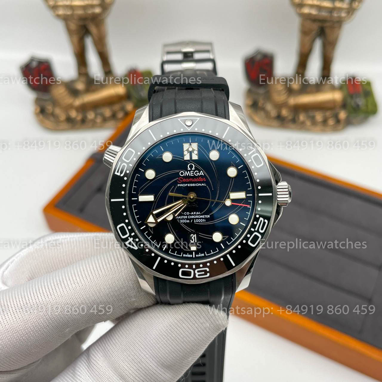 Omega Seamaster Diver 300M 210.22.42.20.01.004 1:1 Meilleure édition OU Bracelet en caoutchouc d'usine