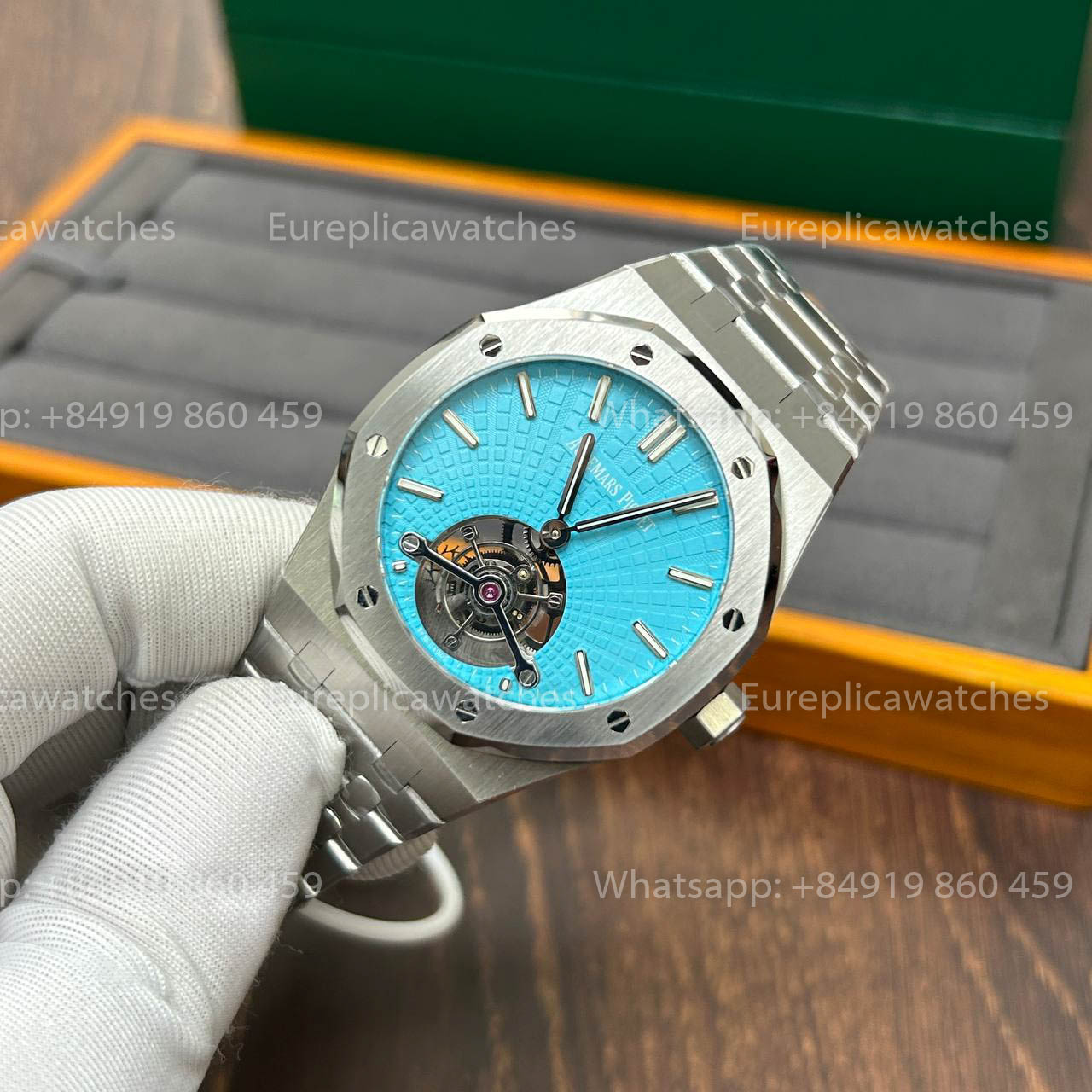 Audemars Piguet Royal Oak Tourbillon 26530PT.OO.1220PT.01 1:1 Meilleure Version R8 Cadran Bleu