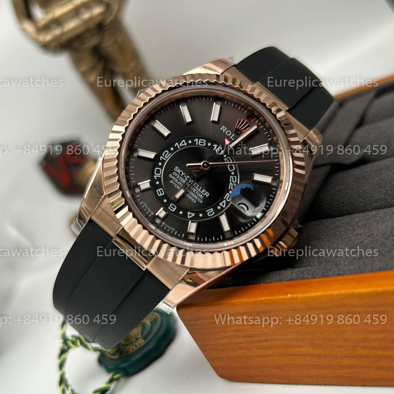 Rolex Oyster Perpetual Sky-Dweller M336239 Cadran Gris Or Rose 1:1 Meilleur Clone ZF Factory 190 grammes