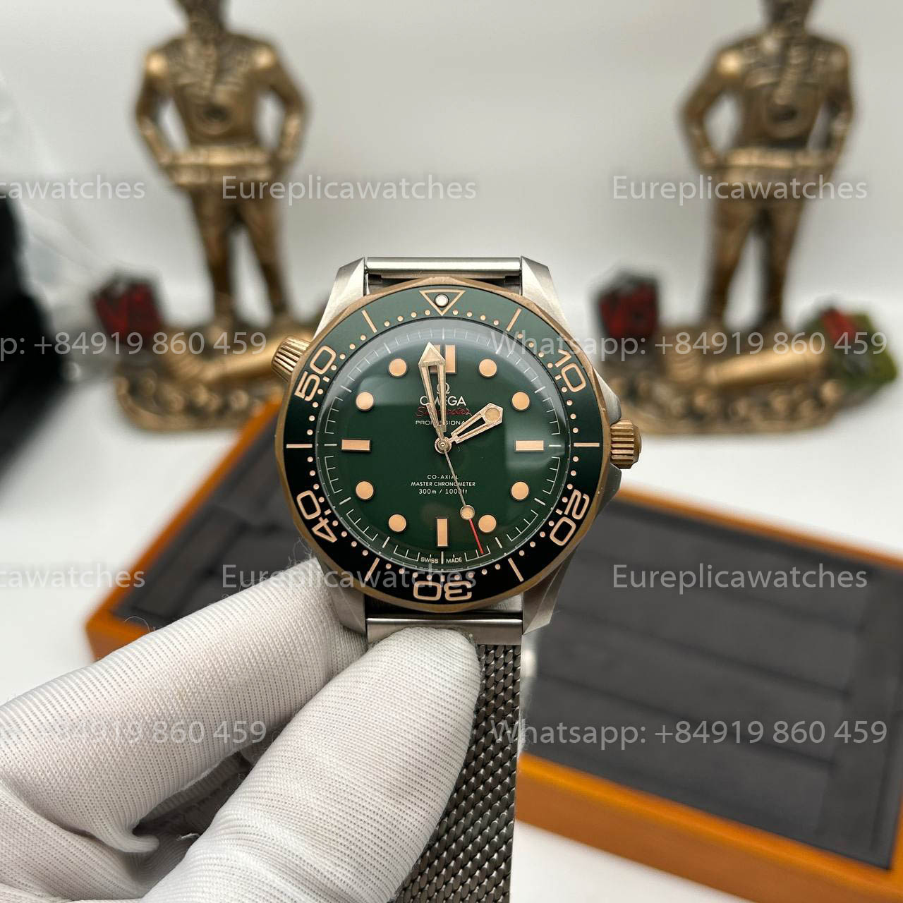 Omega Seamaster 210.90.42.20.10.001 Bronze Gold 007 1:1 Super Clone VS Factory Bracelet en maille de titane ultra-léger Édition