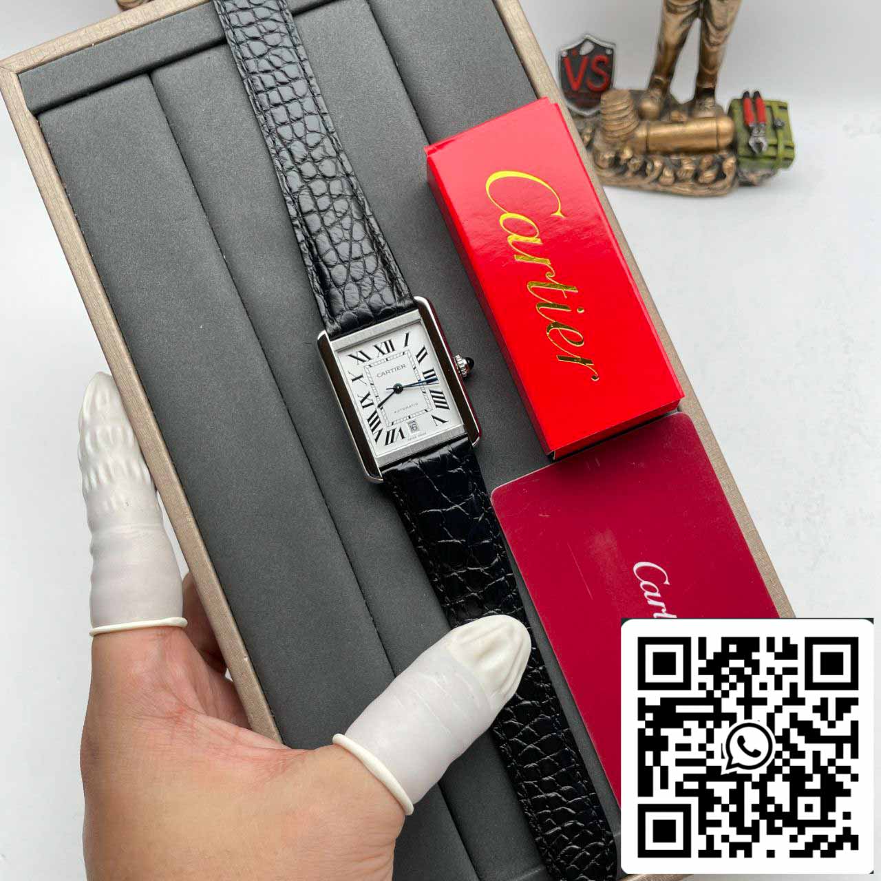 Cartier Tank W5200027 1:1 Best Edition AF Factory Silberweißes Zifferblatt