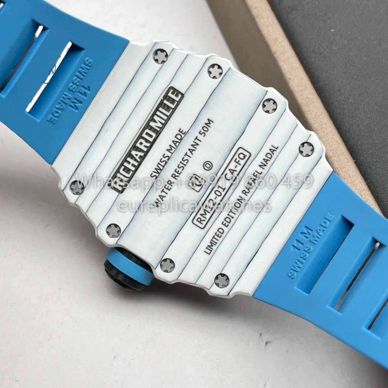 Richard Mille RM12-01 Tourbillon 1:1 Meilleure édition Bracelet bleu d'usine RM