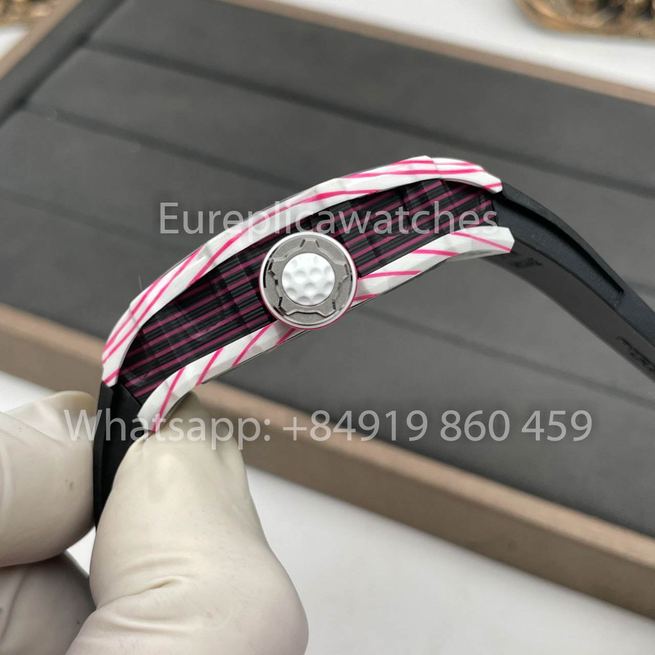 Richard Mille Bubba Watson Tourbillon RM38-02  1:1 Best Edition Velcro Fabric Black Strap