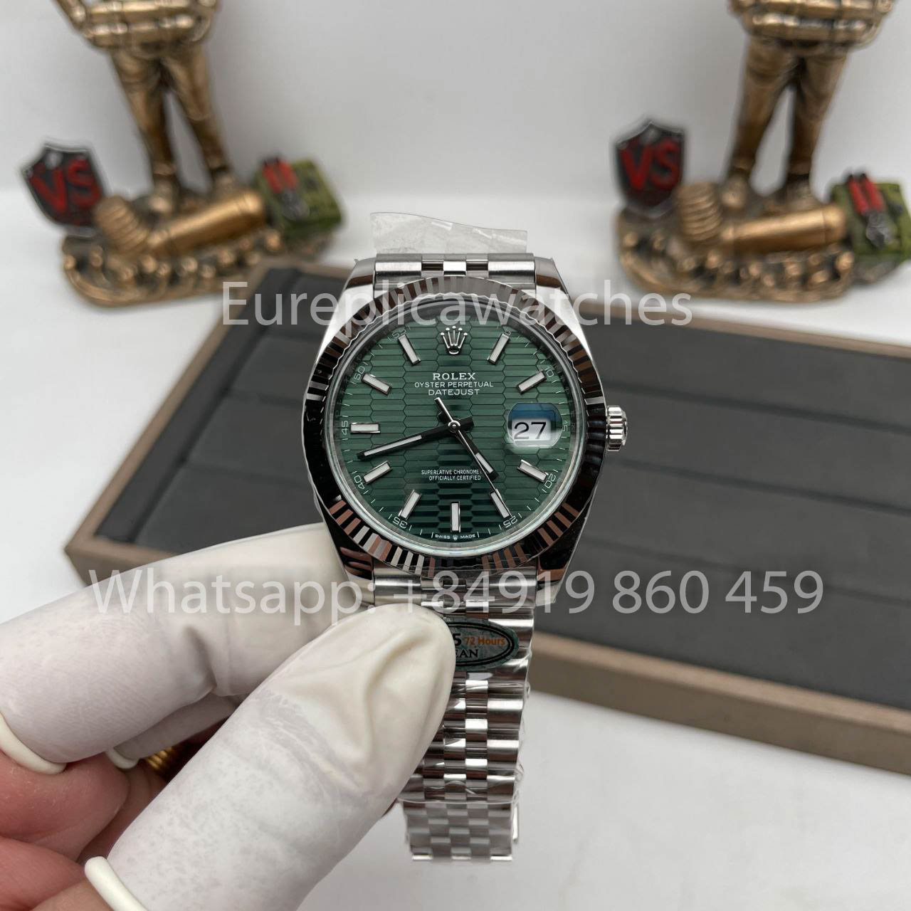 Rolex Datejust 41 Montre automatique pour homme avec cadran vert menthe 126334-0030 Meilleure édition 1:1 CF