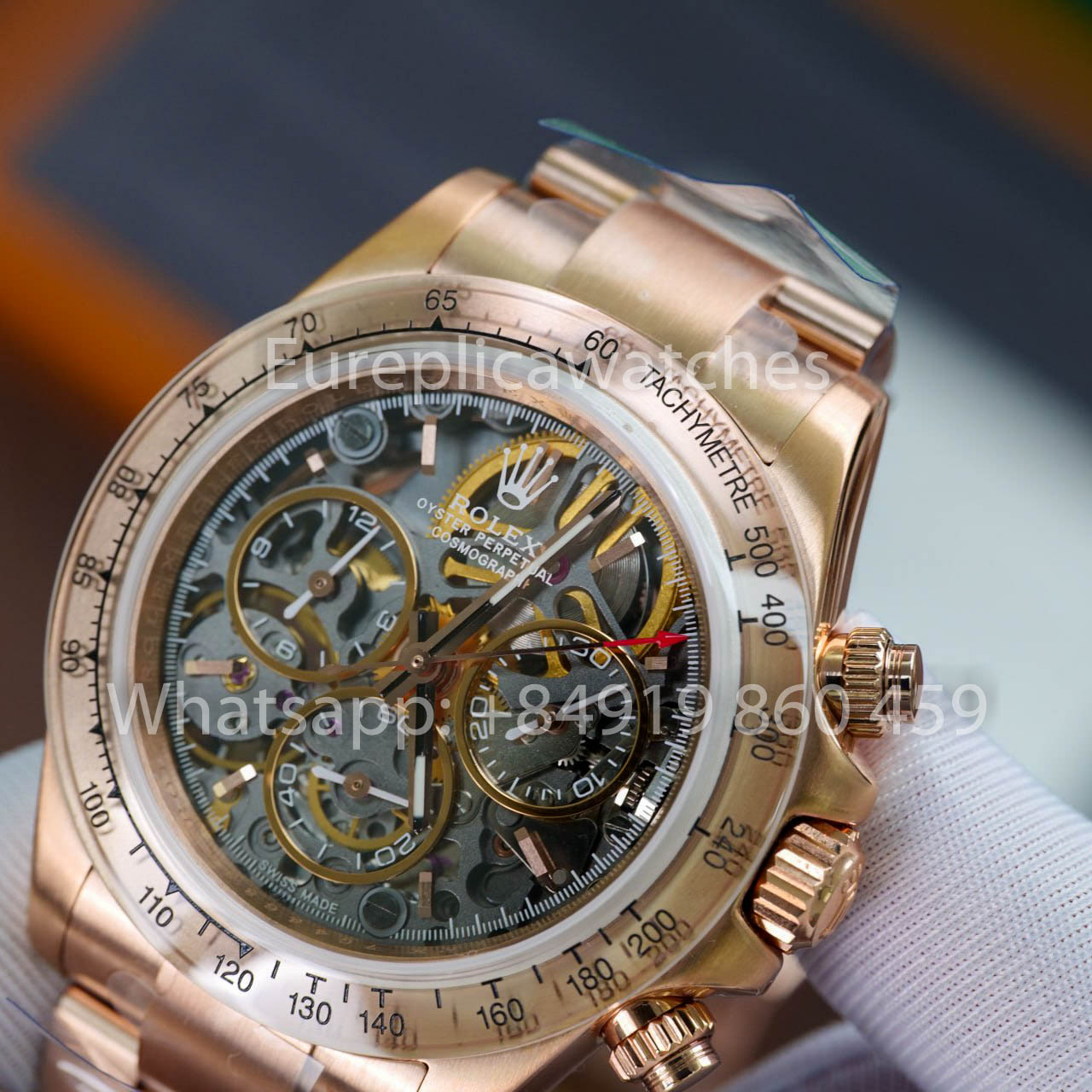 ADG Custom Rolex Daytona Skeleton Dial Artisans de Genève “Glacier” 1:1 Best Clone Rose Gold