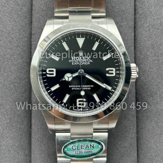 Rolex Explorer M224270 -0001 Clean Factory 40 mm 1:1 Bester Klon mit schwarzem Zifferblatt