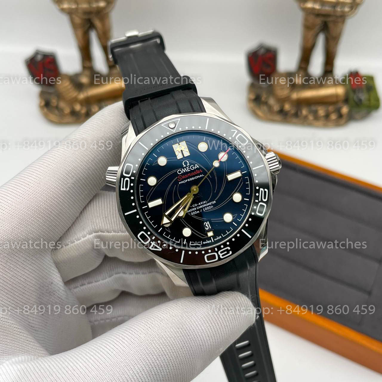 Omega Seamaster Diver 300M 210.22.42.20.01.004 1:1 Meilleure édition OU Bracelet en caoutchouc d'usine