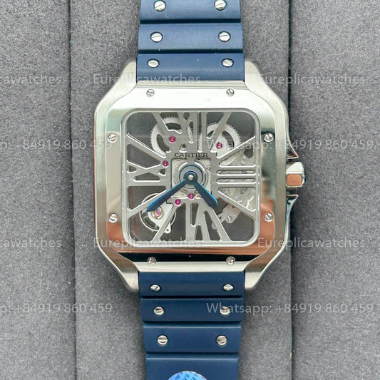 Cartier Santos Skeleton 40 mm W2020018 THB Fabrik 1:1 Best Edition Weiße Lünette