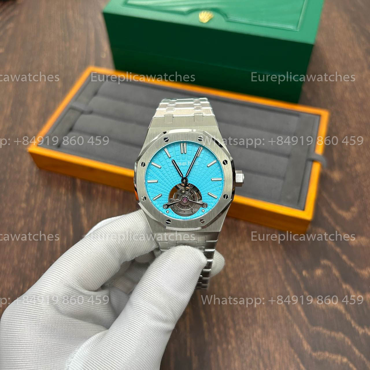Audemars Piguet Royal Oak Tourbillon 26530PT.OO.1220PT.01 1:1 Meilleure Version R8 Cadran Bleu
