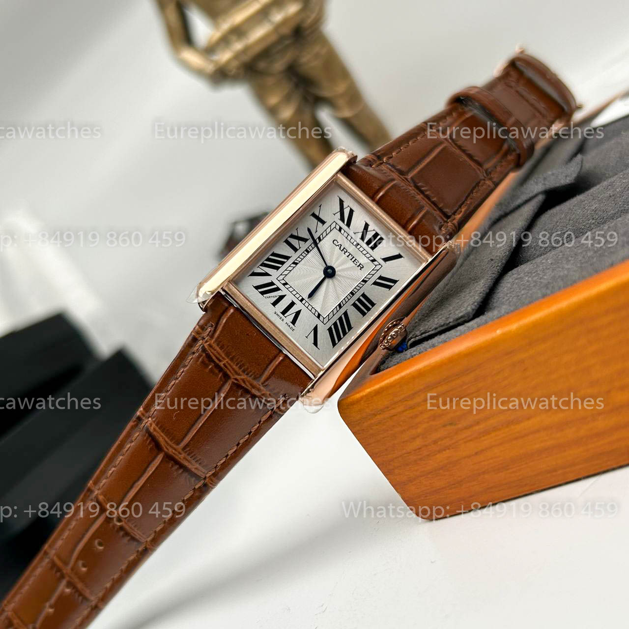 Cartier Tank TANK LOUIS CARTIER “Latest Hues” Edition 1:1 Best Version F1 Factory Brown Strap