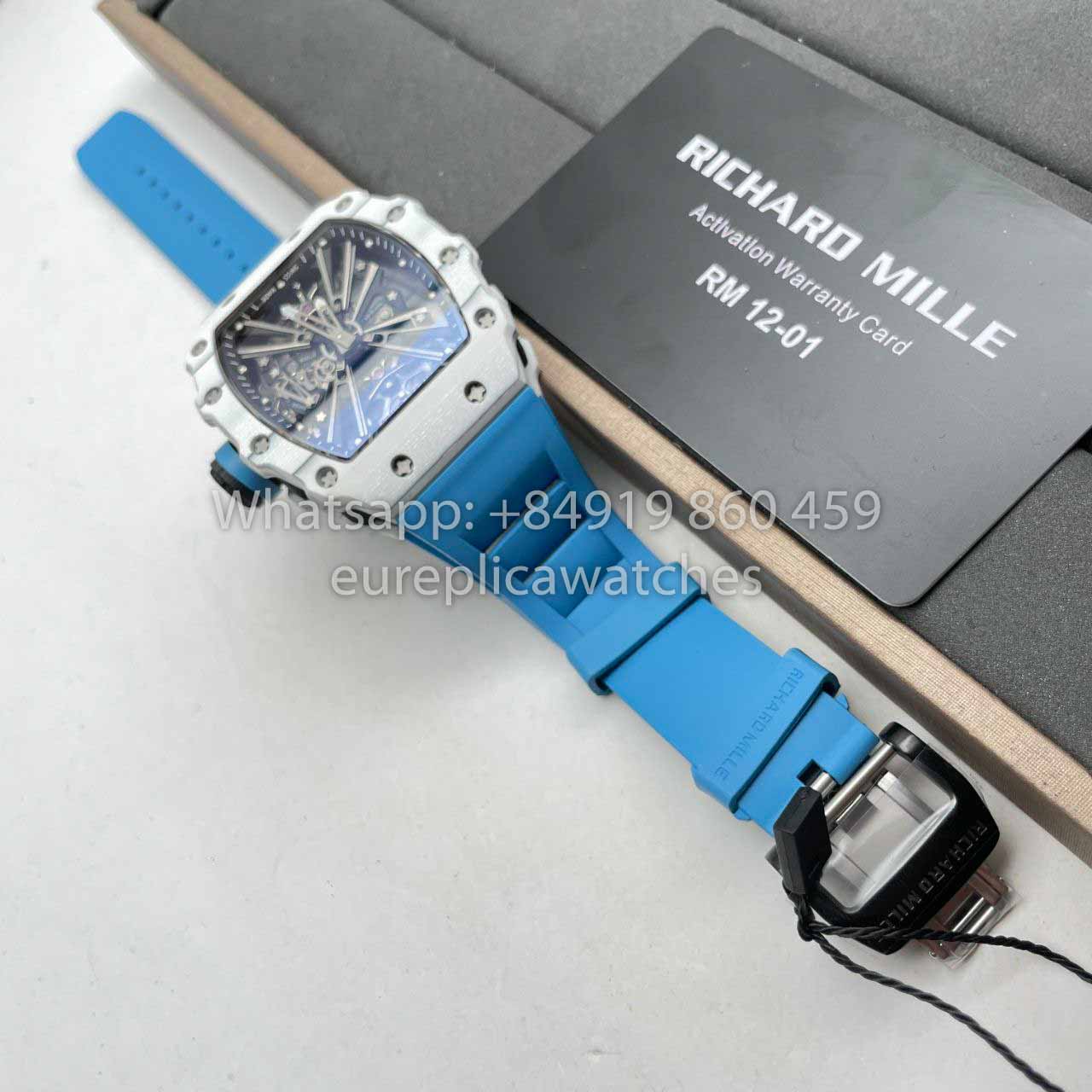 Richard Mille RM12-01 Tourbillon 1:1 Meilleure édition Bracelet bleu d'usine RM