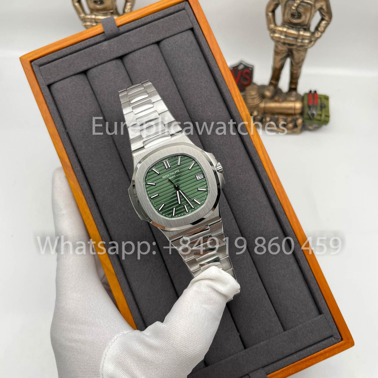 Patek Philippe Nautilus 5711/1A-014 Grünes Zifferblatt 1:1 Bester Klon 3K Fabrik Neueste Version SS