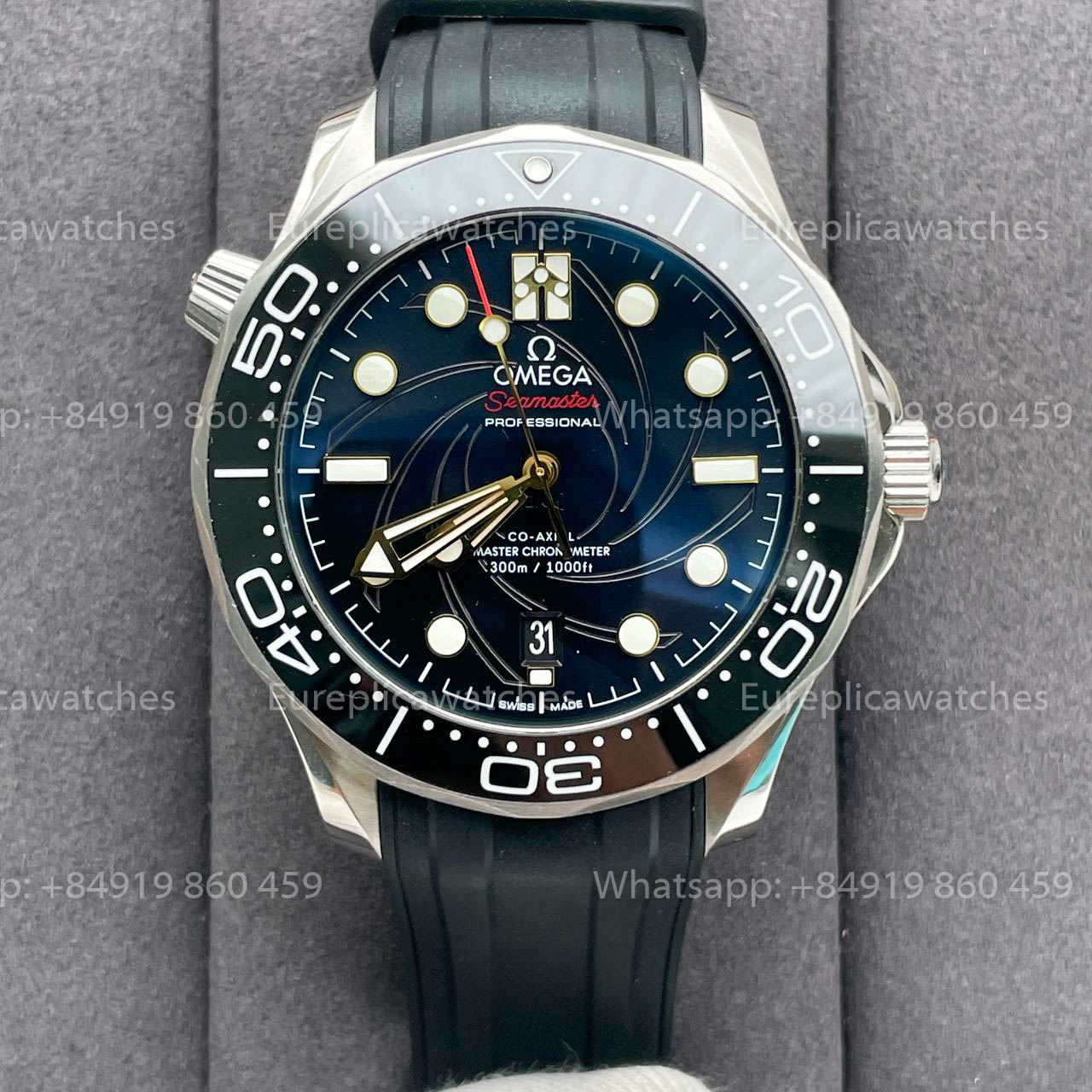 Omega Seamaster Diver 300M 210.22.42.20.01.004 1:1 Meilleure édition OU Bracelet en caoutchouc d'usine