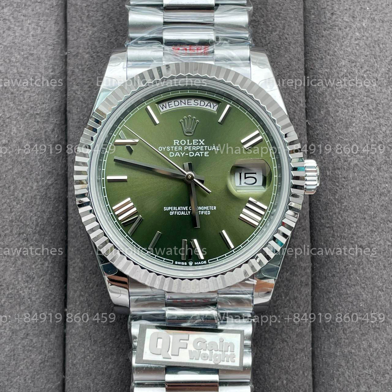 Rolex Day Date 40 m228236-0008 Grünes Zifferblatt 1:1 Best Edition Gegengewicht Version 183 Gramm QF Factory