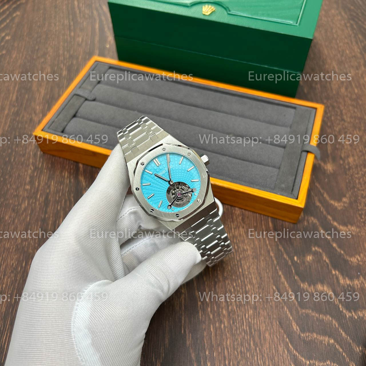 Audemars Piguet Royal Oak Tourbillon 26530PT.OO.1220PT.01 1:1 Meilleure Version R8 Cadran Bleu