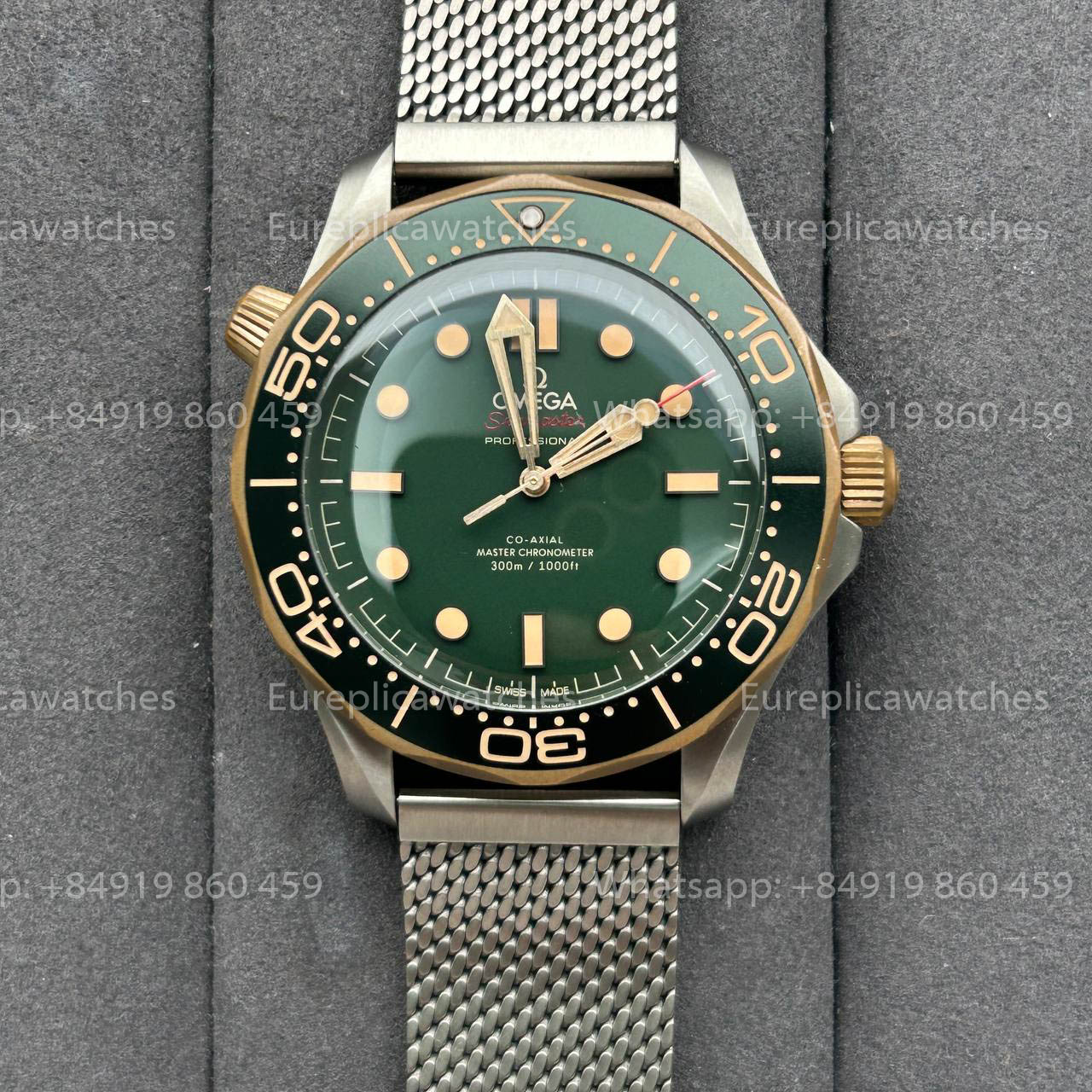 Omega Seamaster 210.90.42.20.10.001 Bronze Gold 007 1:1 Super Clone VS Factory Bracelet en maille de titane ultra-léger Édition