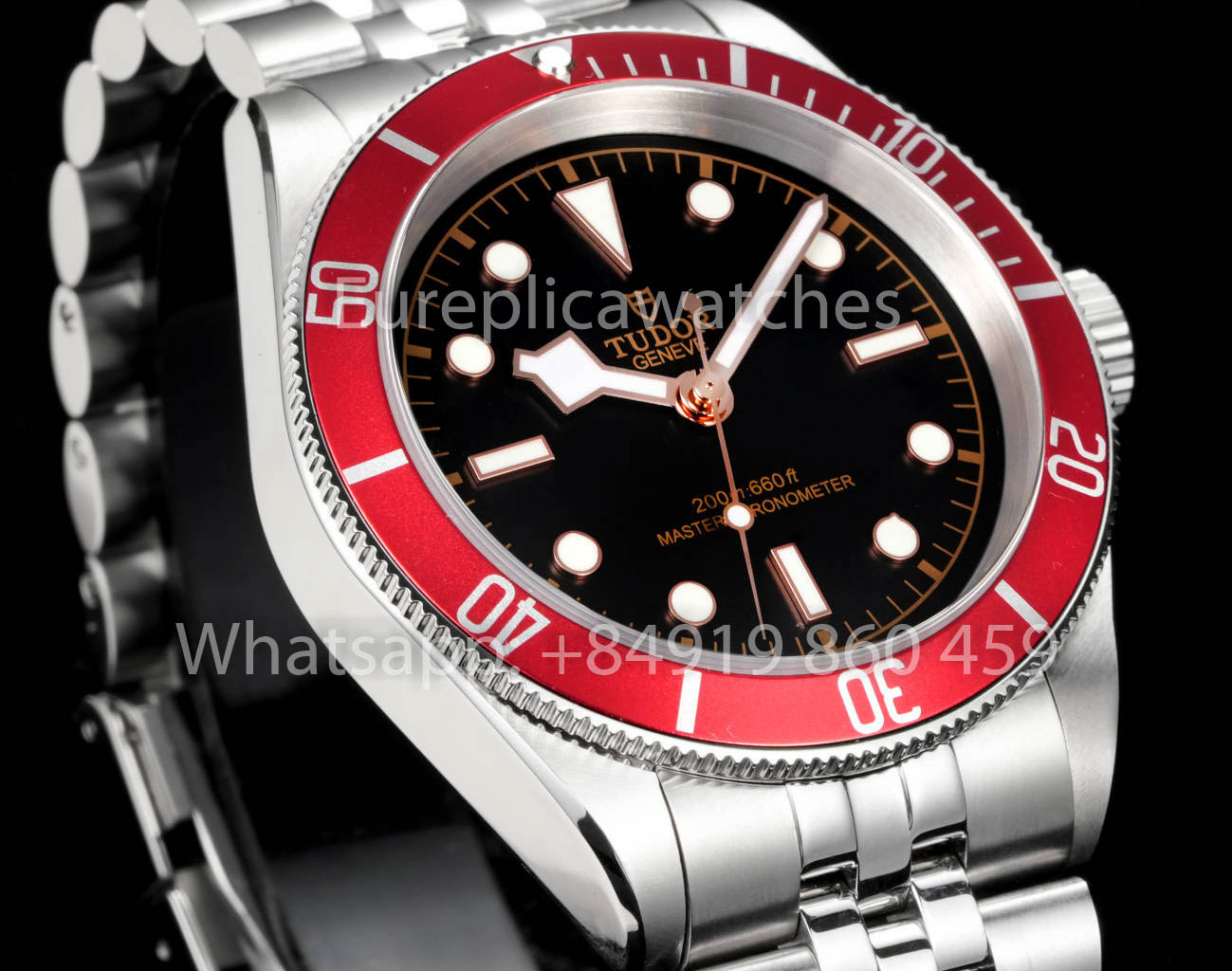 Tudor Monochrome Black Bay 1:1 Best Clone GR Factory Red Bezel