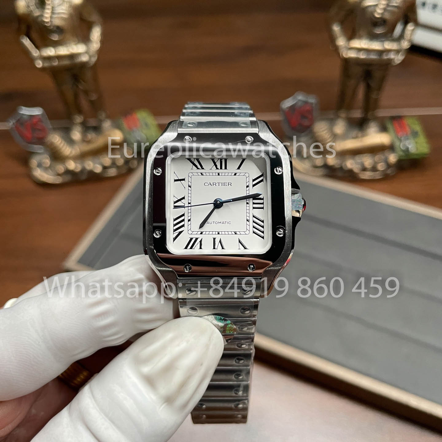Cartier Santos WSSA0009 1:1 Best Clone BV Factory V2 White Dial
