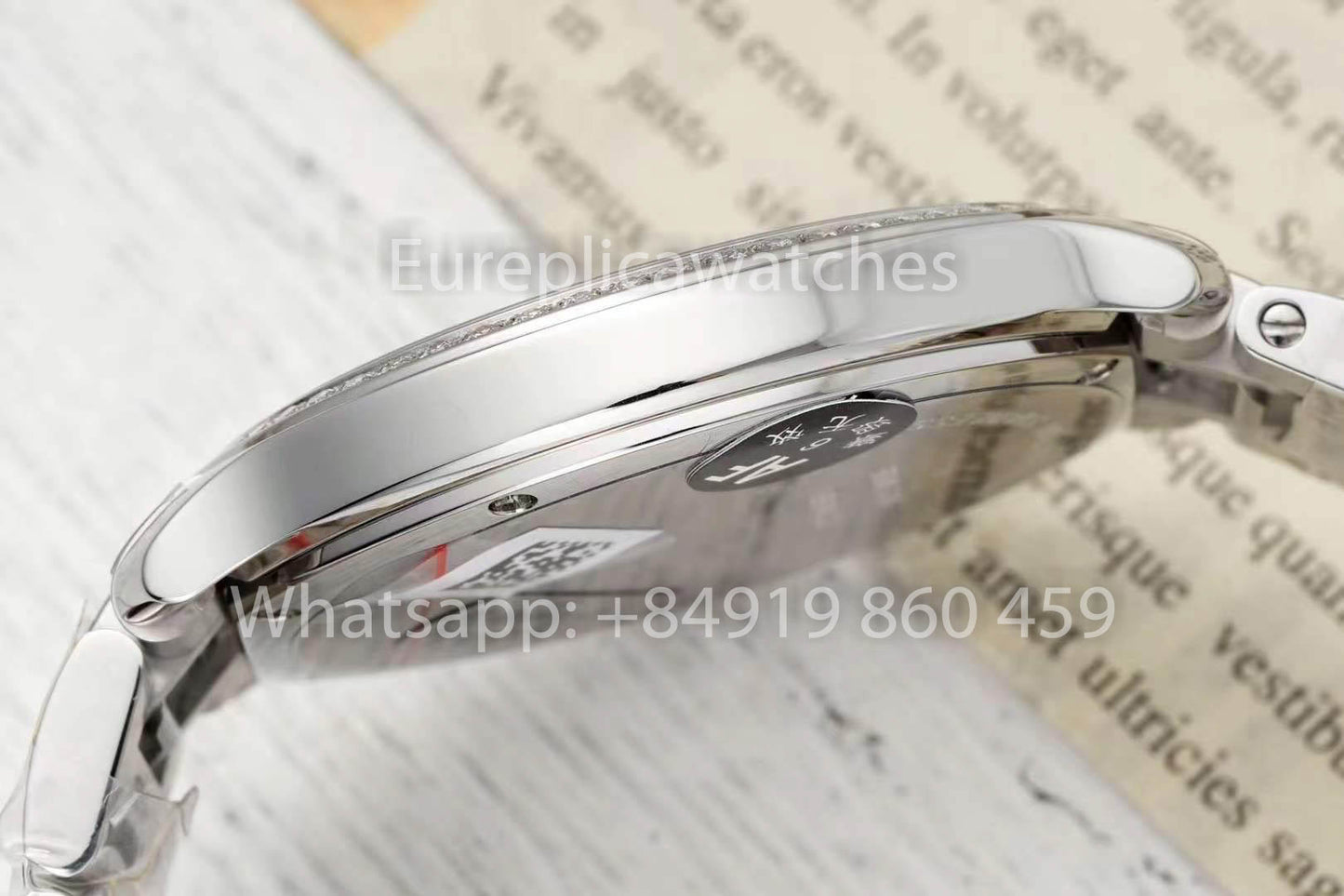 Cartier Ronde Must De Cartier 36mm Custom Diamond 1:1 Best Clone AF Factory Blue Dial