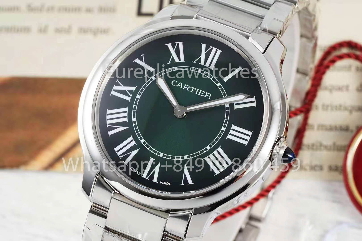 Cartier Ronde Must De Cartier 36mm 1:1 Best Clone AF Factory Green Dial
