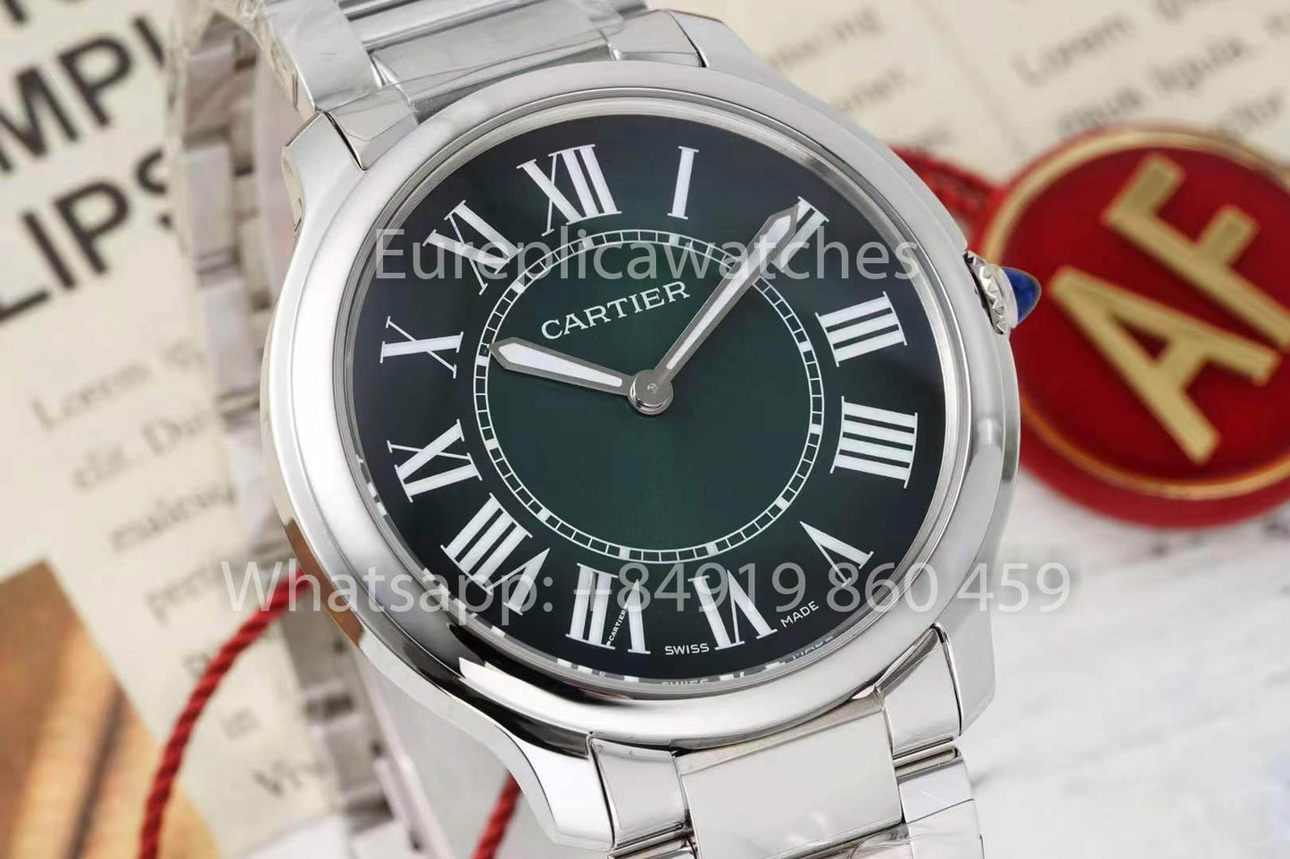 Cartier Ronde Must De Cartier 36mm 1:1 Best Clone AF Factory Green Dial