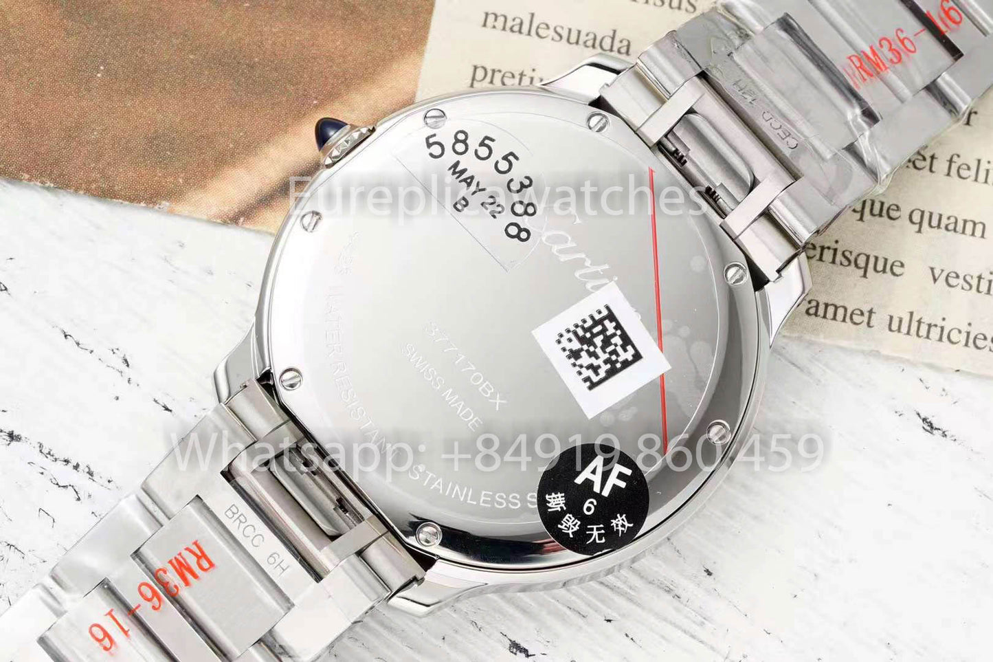 Cartier Ronde Must De Cartier 36 mm 1:1 Meilleur clone AF Factory Cadran rouge