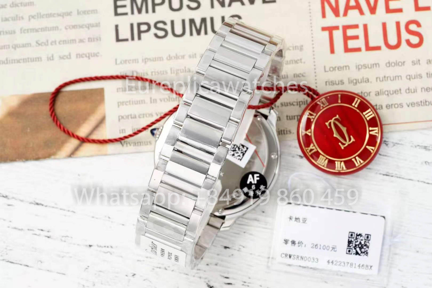 Cartier Ronde Must De Cartier 36 mm 1:1 Meilleur clone AF Factory Cadran rouge