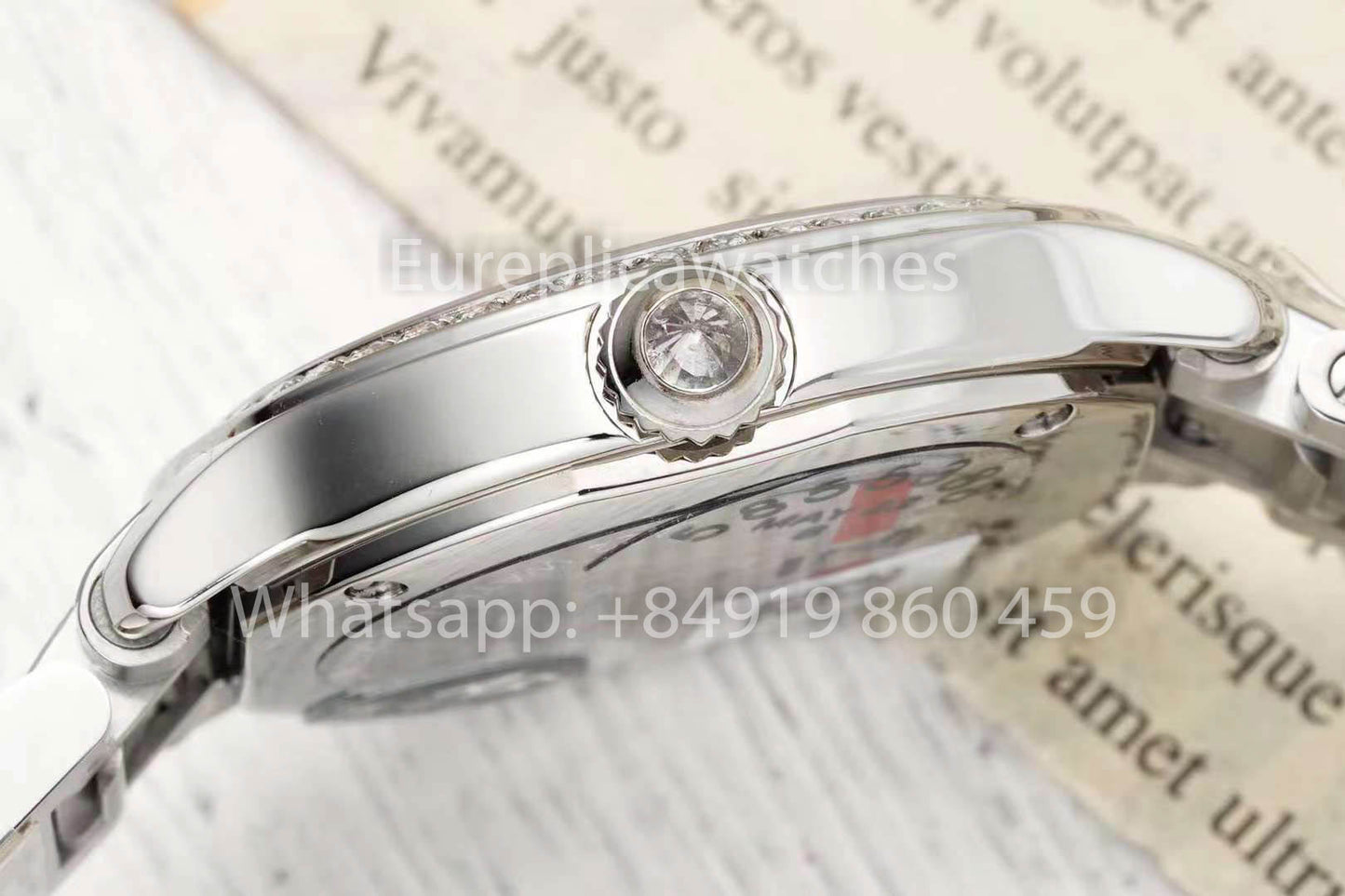 Cartier Ronde Must De Cartier 29 mm diamants personnalisés 1:1 Meilleur clone AF Factory Cadran bleu